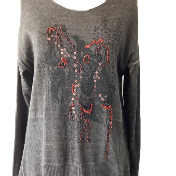 Angelsneverdie High Low Grey Sweater - Picture 6 of 6